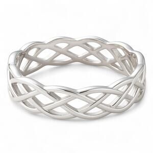 NWT Fashion Women's 925 Sterling Silver Celtic Knot Band Ring